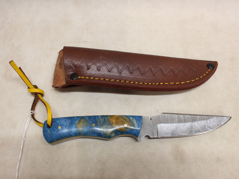 NEW 3.75" Damascus Modified Clip Point Knife #05225807