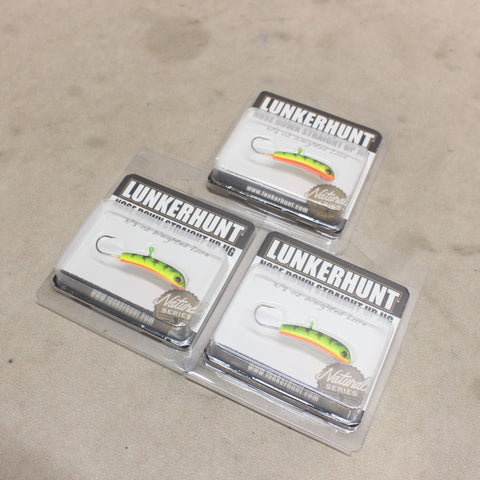 NEW Glow Firetiger 3/8oz Nose-Down Straight-Up Jig x3 #10275805
