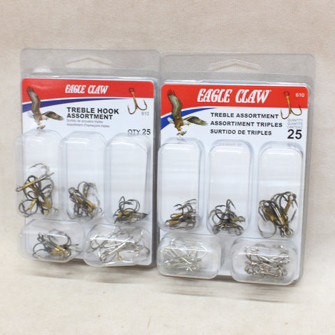NEW Assorted Treble Hooks x50 #10275812