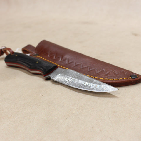 NEW 3.75" Damascus Straight Back Knife w/ Sheath #10285827