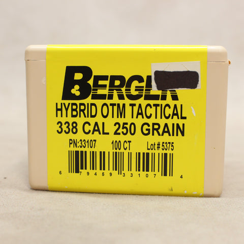 Bullets 338 Cal 250gr Hybrid OTM Tactical x100 #10285843