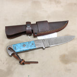 NEW 4.5" Damascus Straight Back Knife #08316830