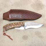 NEW 5" Forged Recurve Knife w/ Sheath #09096832