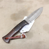 NEW 3.75" Damascus Drop Point Knife w/ Sheath #09096833