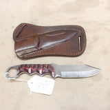 NEW 5" Forged Clip Point Knife w/ Sheath #07076817