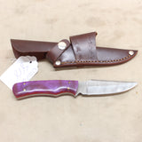 NEW 4" Damascus Straight Back Knife w/ Sheath #07076818