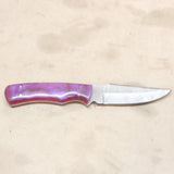 NEW 4" Damascus Straight Back Knife w/ Sheath #07076818