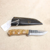 NEW 4" Forged Skinning Knife w/ Sheath #07076834
