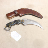 NEW 6" Damascus Karambit w/ Sheath #07076835