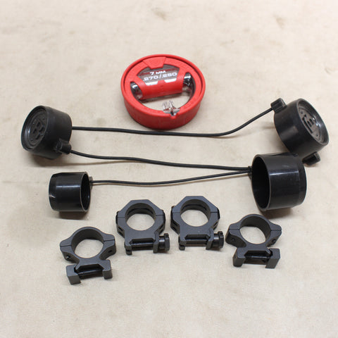 1" Scope Rings x2 Pair w/ Lens Covers & Boresnake #11055817