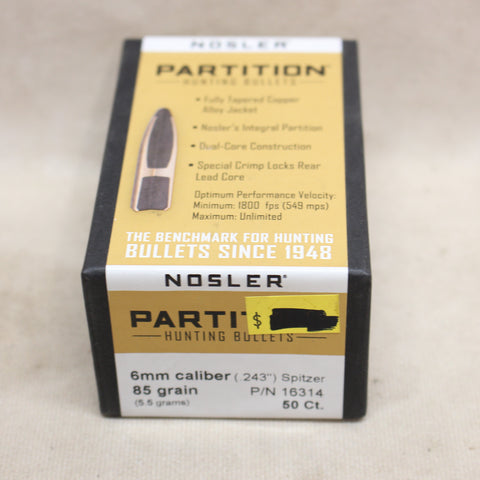 NEW Bullets 6mm 85gr Partition x50 #11105ada