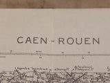 1941 Caen-Rouen GSGS Road Map #07206827