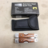 NEW Stainless Steel Multi-Tool w/ Wood Handle #07226a13