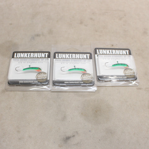NEW Glow Perch 3/8oz Nose-Down Straight-Up Jig x3 #09295862