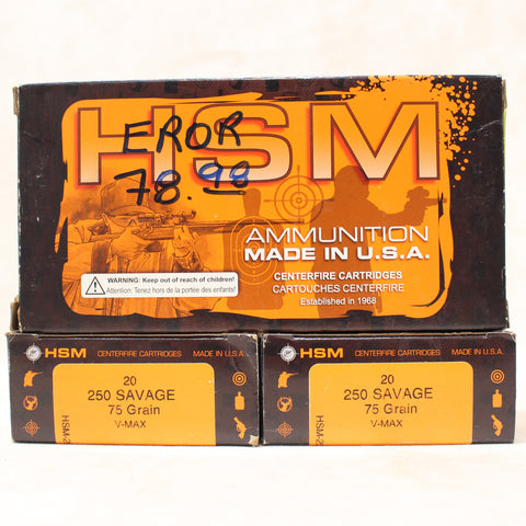Ammo 250 Savage V-Max x60 #04245801