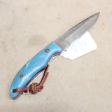 NEW 4.5" Damascus Straight Back Knife w/ Sheath #04296834