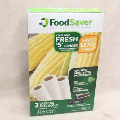 NEW 11" x 16' Vacuum Seal Roll 3-PK #12055aec