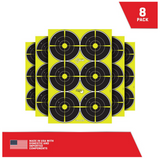 non-adhesive 6 inch bullseye splash target 8-pack