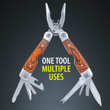 Stainless Steel Multi-Tool with Wood Handle