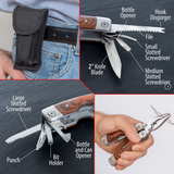 Stainless Steel Multi-Tool with Wood Handle