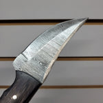 New Damascus Trailing-Point Knife #12304006