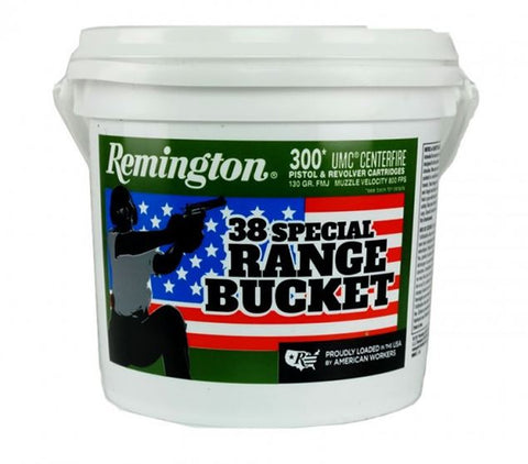 White and green ammo bucket with american flag 