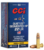 CCI Quiet 22 Segmented Hollow Point 22 Long Rifle ammunition 