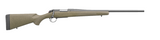 light brown rifle with dark barrel facing to the right