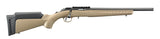 Ruger American Rimfire rifle with tan colored stock