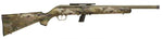 camo and green rifle on white background 