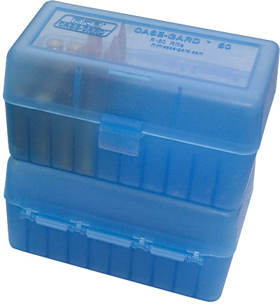 2 blue ammo boxes