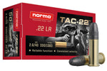 Box of Norma Tac-22 with 2 loose rounds 